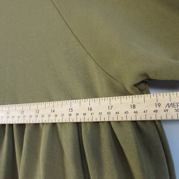 Natural Life Sweater Dress XS S Green Cotton Blend Tiered Oversized Boho 820 - Picture 11 of 13